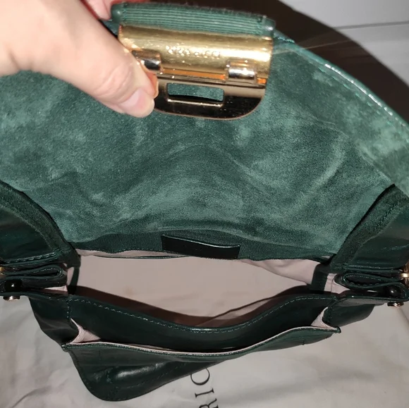 Nina Ricci Liane Green Lambskin Bag